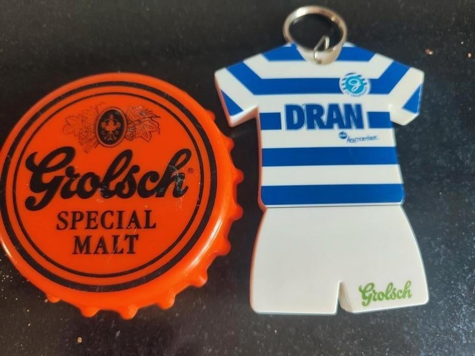 2 Grolsch & de Graafschap Achterhoek muzikale bier openers, Verzamelen, Biermerken, Ophalen of Verzenden, Flesje(s), Grolsch