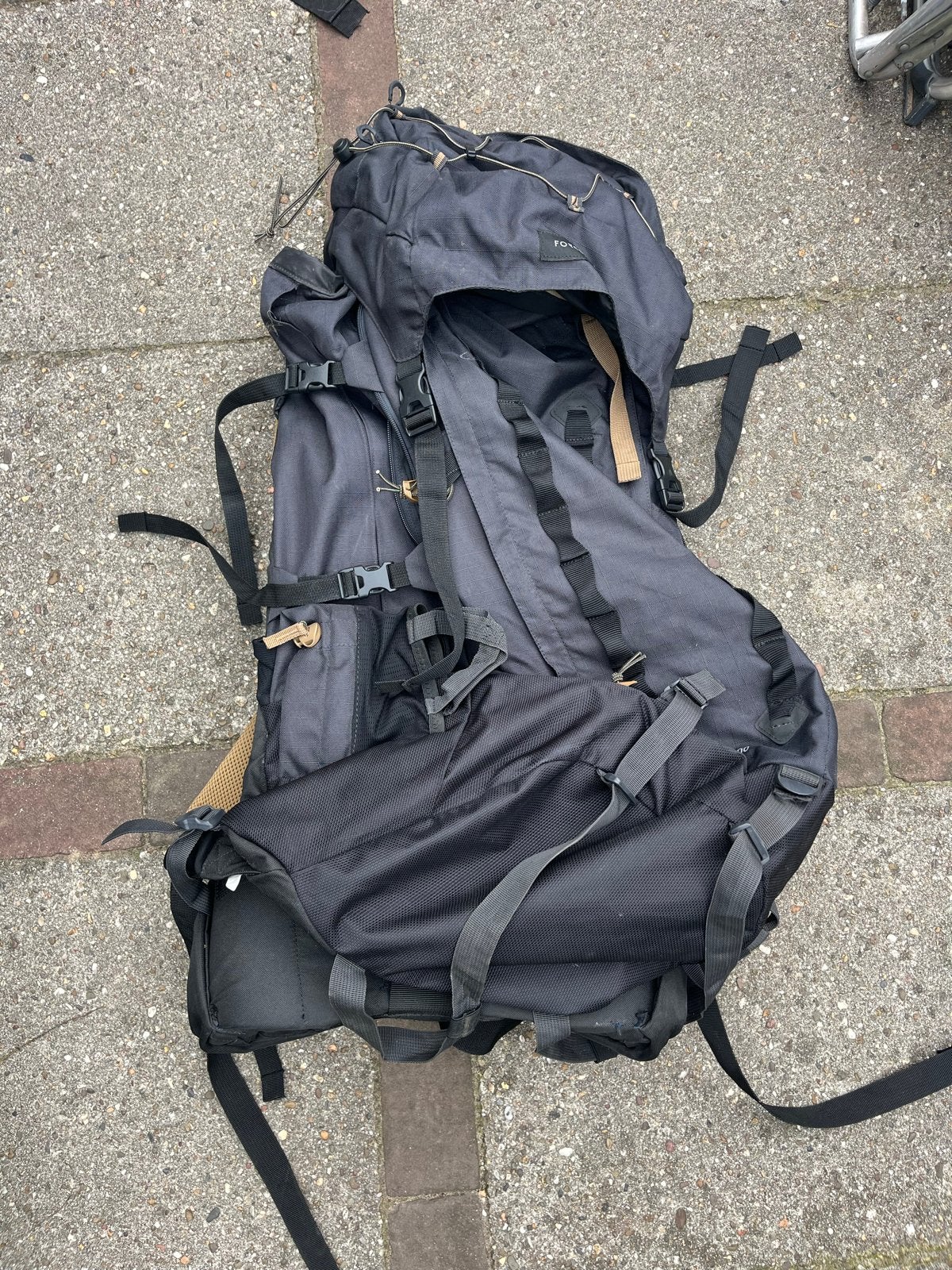 Decathlon Forclaz Trek 900 rugzak grijs 70 + 10 liter, Ophalen of Verzenden, Gebruikt