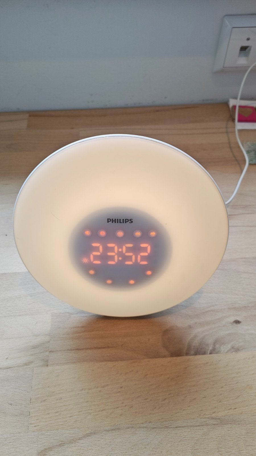 Philips Wake-up Light Wekkerradio HF3505, Witgoed en Apparatuur, Wekkers, Ophalen of Verzenden, Zo goed als nieuw, Digitaal