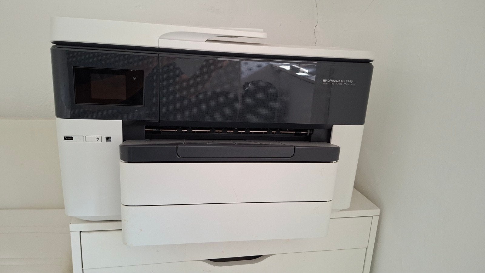 HP OfficeJet Pro 7740 All-in-One printer, Computers en Software, Printers, Gebruikt, All-in-one, Inkjetprinter, Faxen, Kleur printen