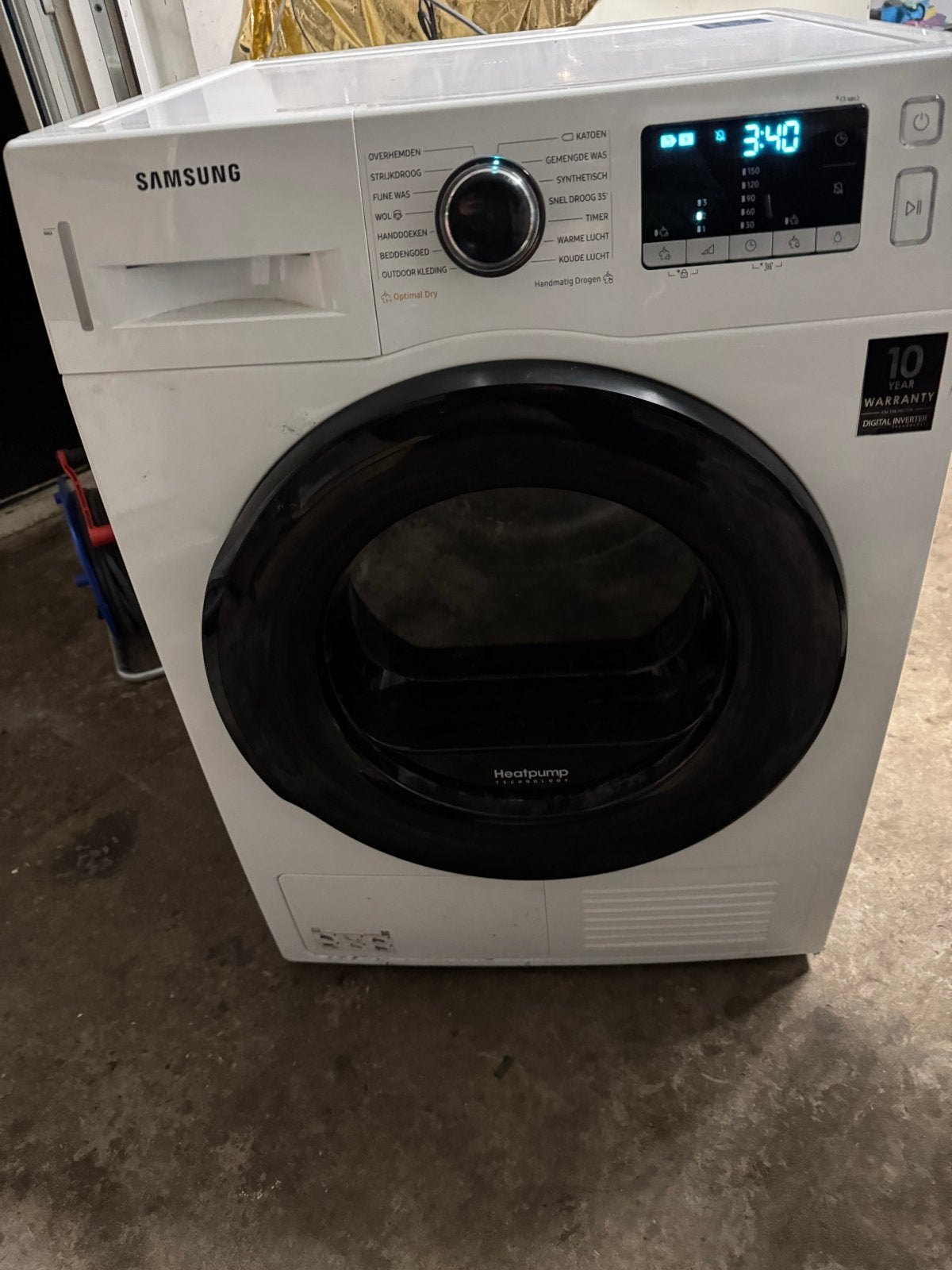 Goedwerkende Samsung warmtepompdroger 9kg, Witgoed en Apparatuur, Gebruikt, 8 tot 10 kg, Ophalen of Verzenden, Condens