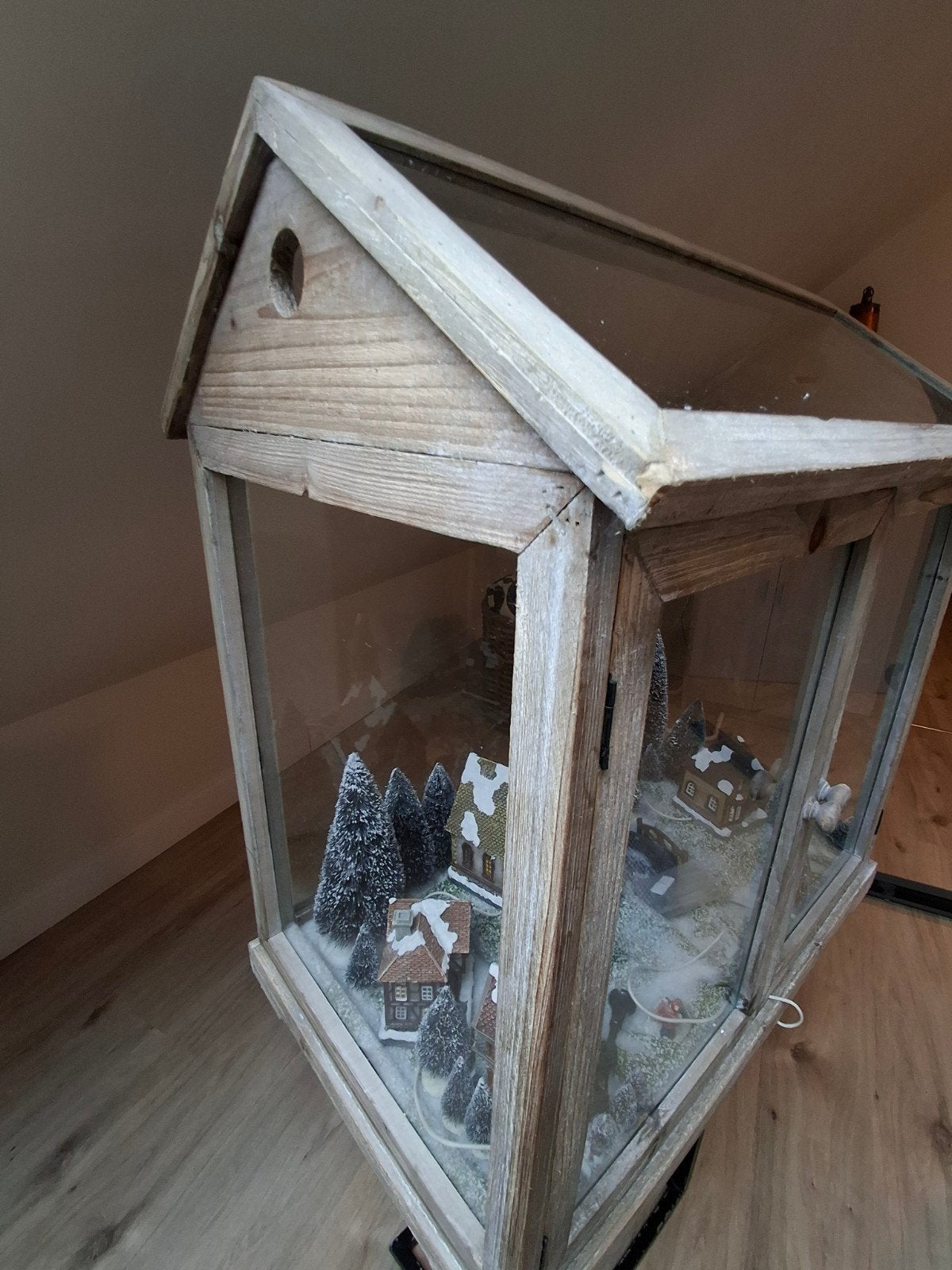Glazen kersthuis, Ophalen, Overige houtsoorten, 50 tot 100 cm, Minder dan 100 cm