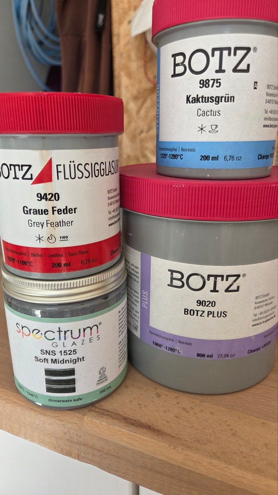 Botz en Spectrum glazuren voor keramiek, Nieuw, Meerkleurig, Ophalen of Verzenden, Knutselmateriaal