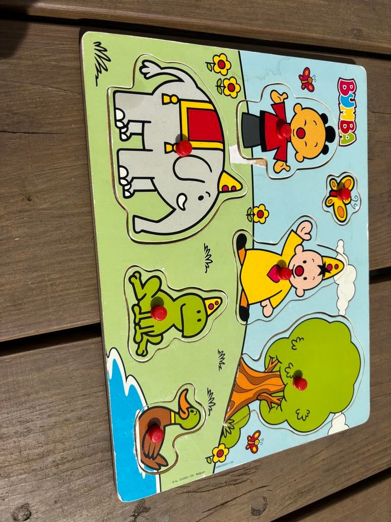 Bumba houten puzzel, 2 tot 4 jaar, Gebruikt, Ophalen of Verzenden, Van hout