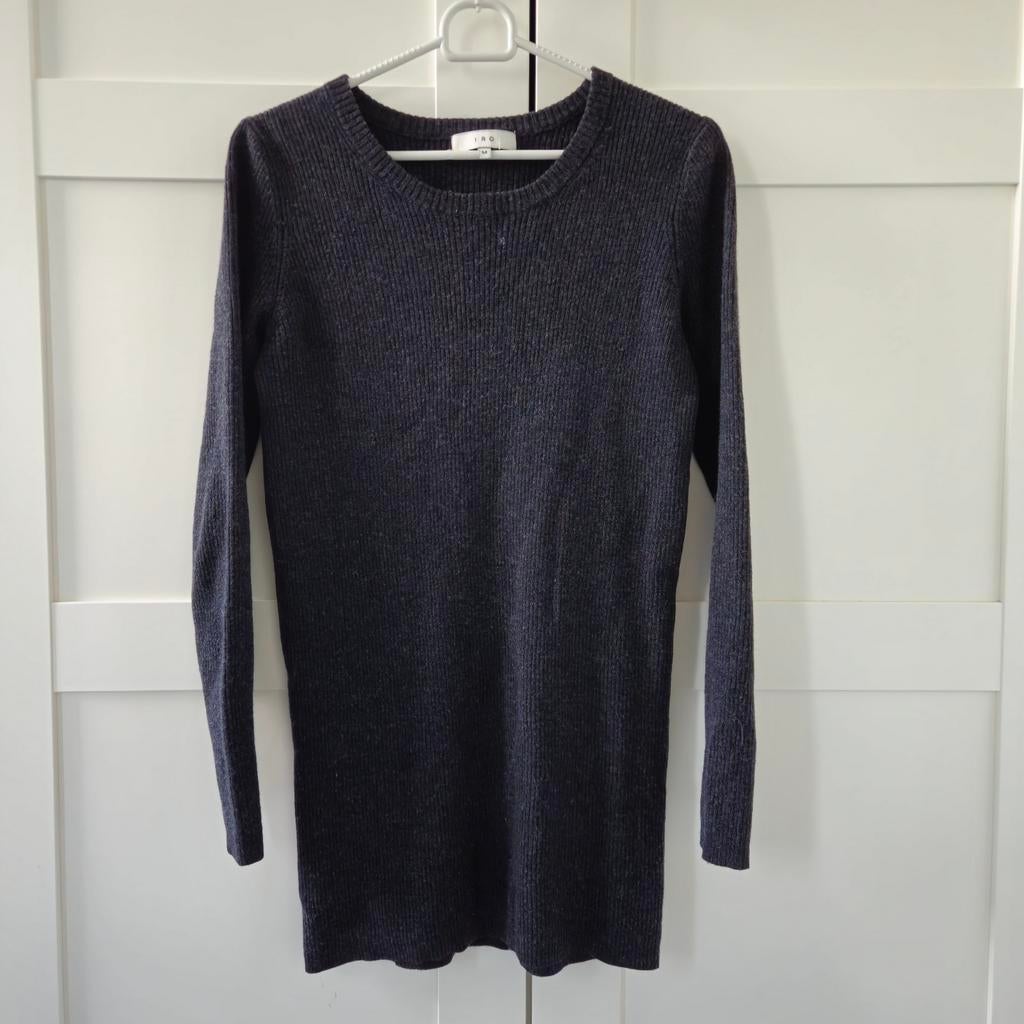 Opruiming: IRO Donkergrijze 100% Gebreide wollen Trui Maat M, Kleding | Dames, IRO, Ophalen of Verzenden, Maat 38/40 (M), Grijs