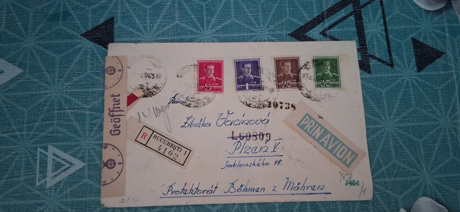 Envelop romania postzegels, Ophalen of Verzenden, Nederland