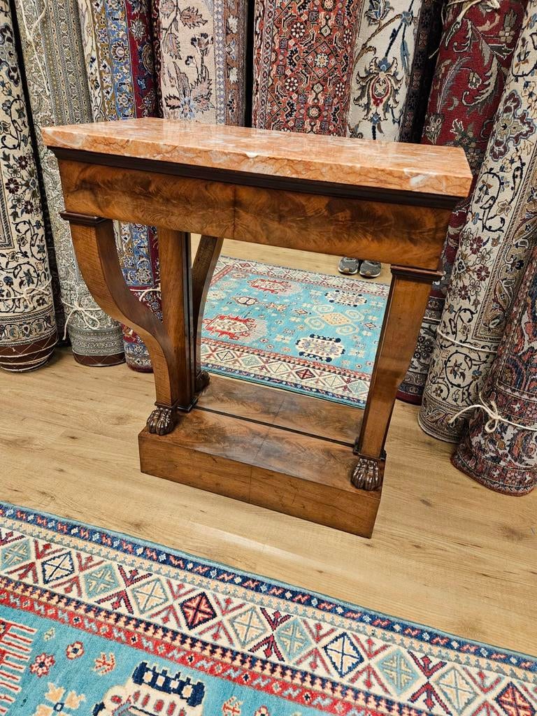 Antieke mahonie biedermeier trumeau uit ca 1840 in goede sta, Antiek en Kunst, Antiek | Meubels | Tafels, Ophalen