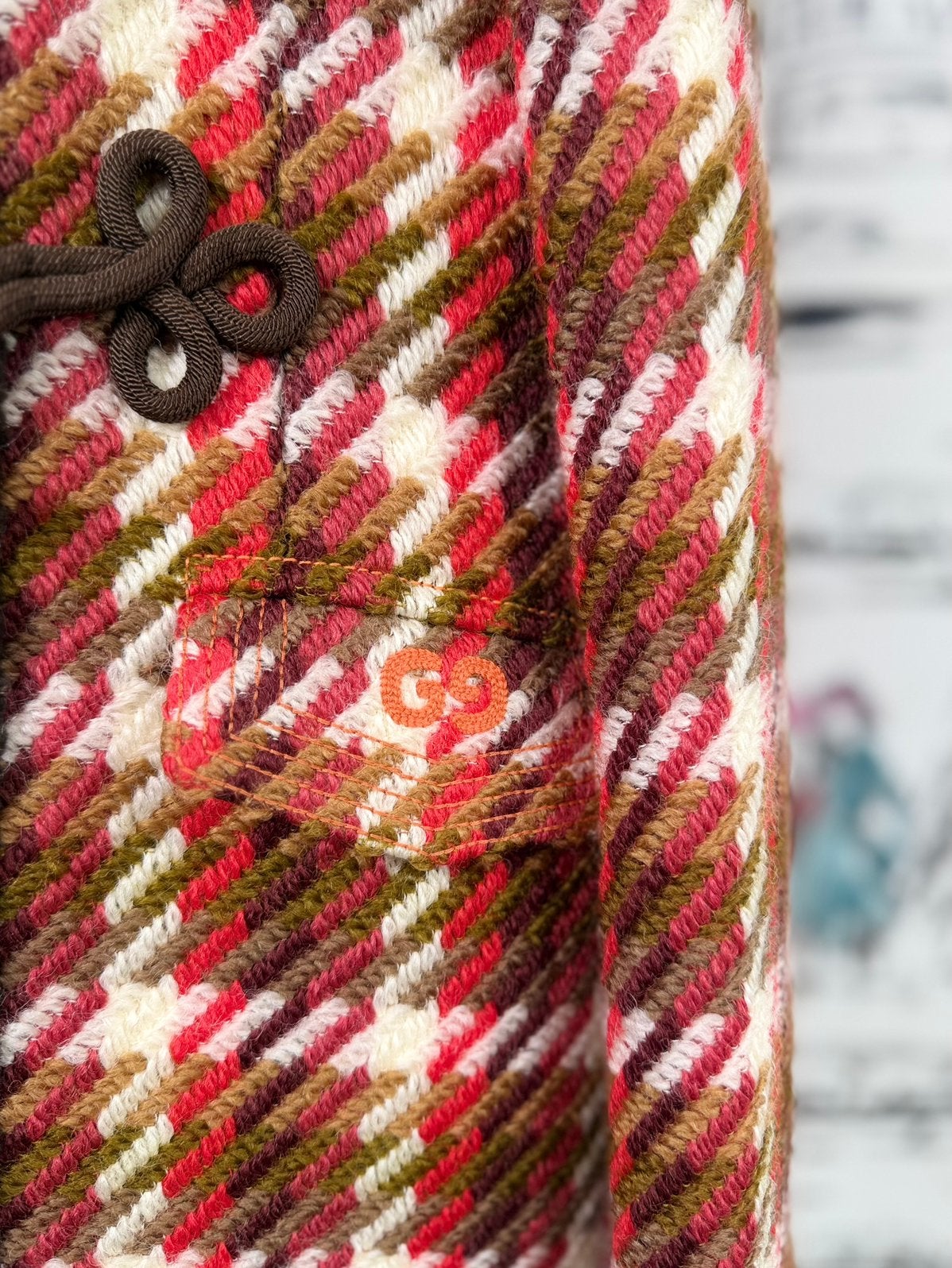 Gucci plaid winterjas met GG logo maat 8 (1.350 euro), Meisje, Gucci, Gucci, Jas