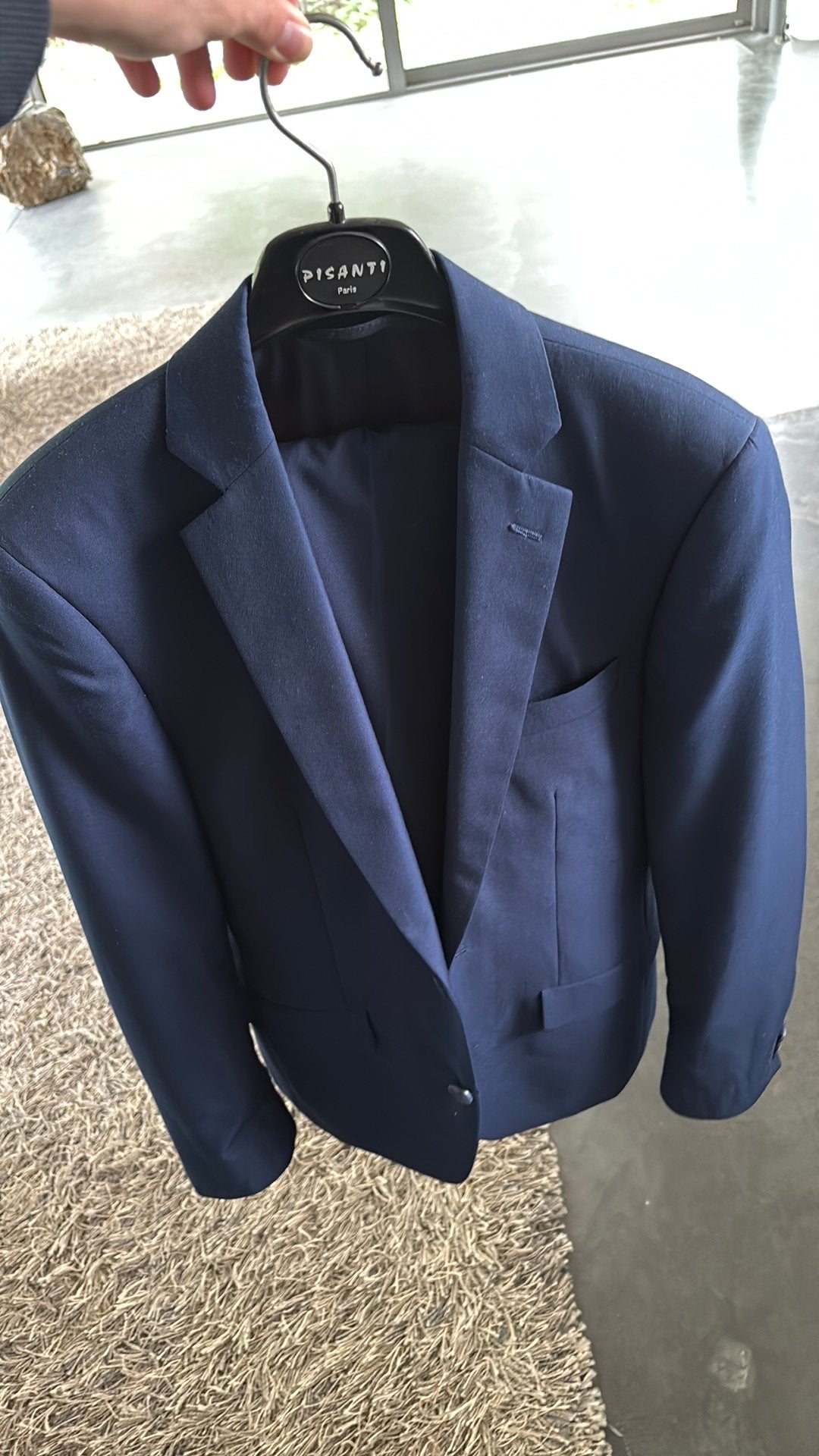 Blauw pak maat 44, Kleding | Heren, Kostuums en Colberts, Ophalen of Verzenden, Zo goed als nieuw, Maat 46 (S) of kleiner, Blauw