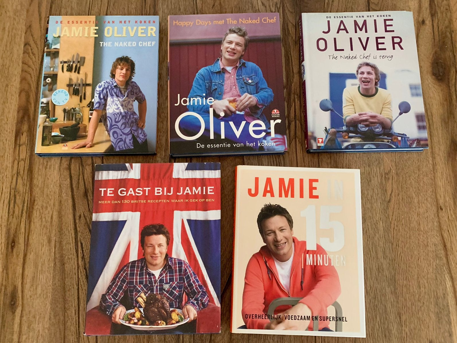 Jamie Oliver Kookboeken, 5 in het Nederlands, Hardcover, Boeken, Kookboeken, Ophalen of Verzenden, Zo goed als nieuw, Europa, Hoofdgerechten