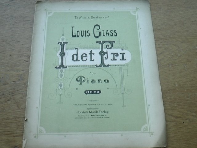 LOUIS GLASS - DET FRI  - VOOR PIANO, Gebruikt, Ophalen of Verzenden, Artiest of Componist, Piano