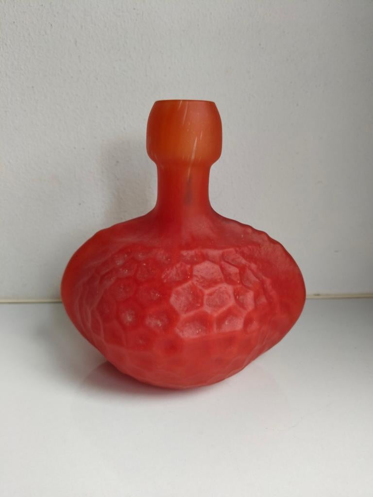Art nouveau vaasje, Ophalen of Verzenden, Overige kleuren, Glas, Minder dan 50 cm
