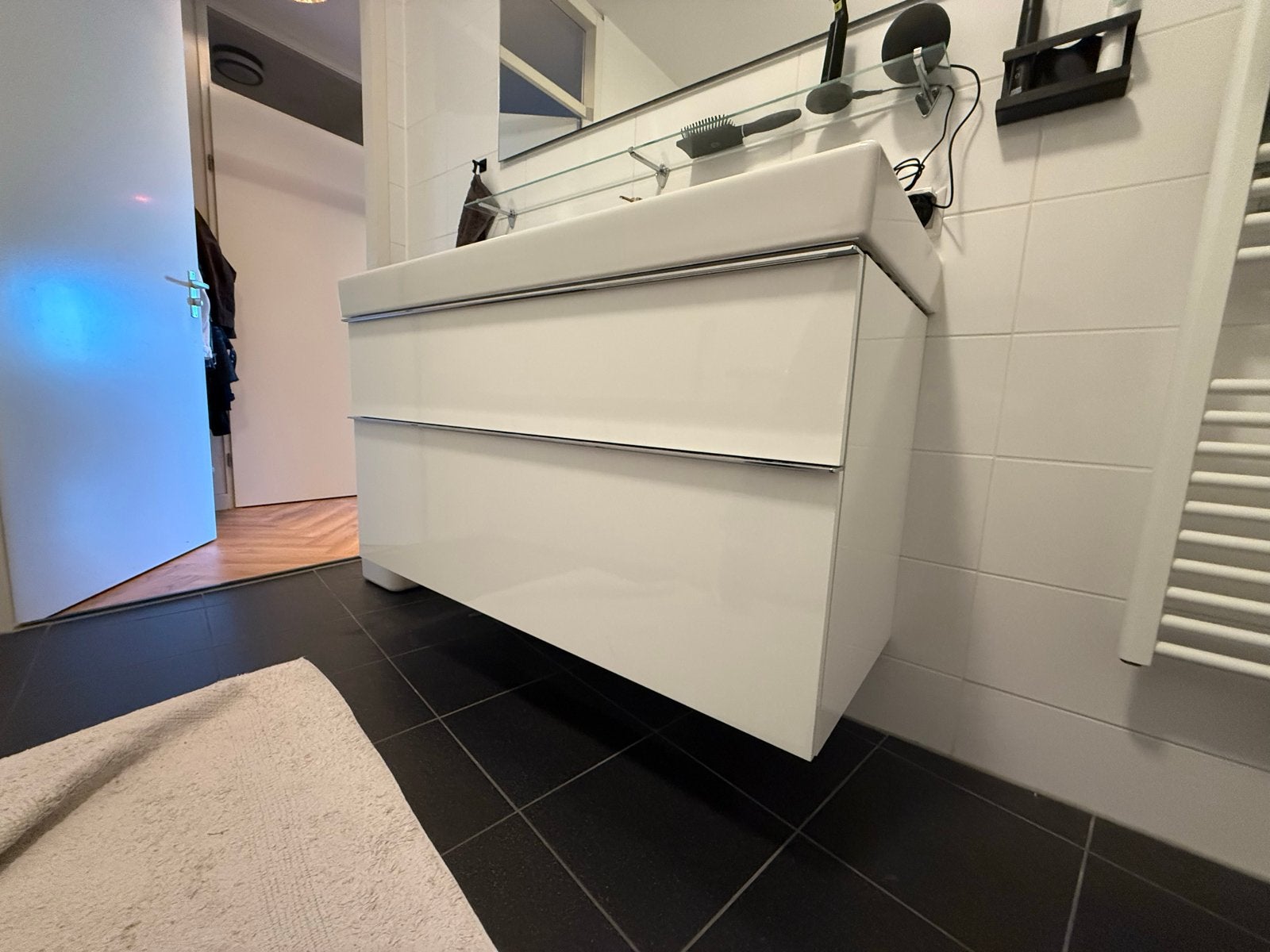 Geberit iCon wastafelonderkast wit, 118cm breed, 2 laden, Ophalen, 100 tot 150 cm, Zo goed als nieuw, Minder dan 100 cm