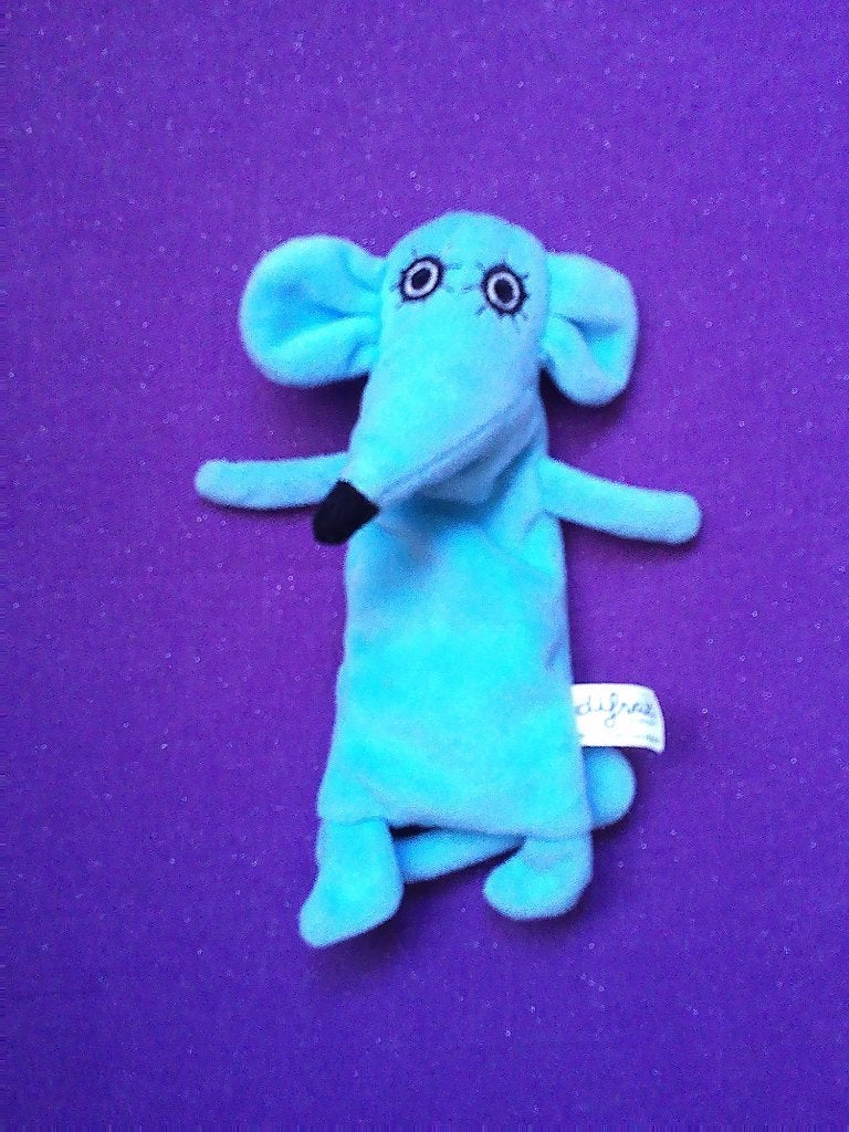 DIFRAX Knuffeldoekje MUI.  20 CM **Nieuw**, Kinderen en Baby's, Speelgoed | Knuffels en Pluche, Muis, Overige merken, Blauw, Nieuw