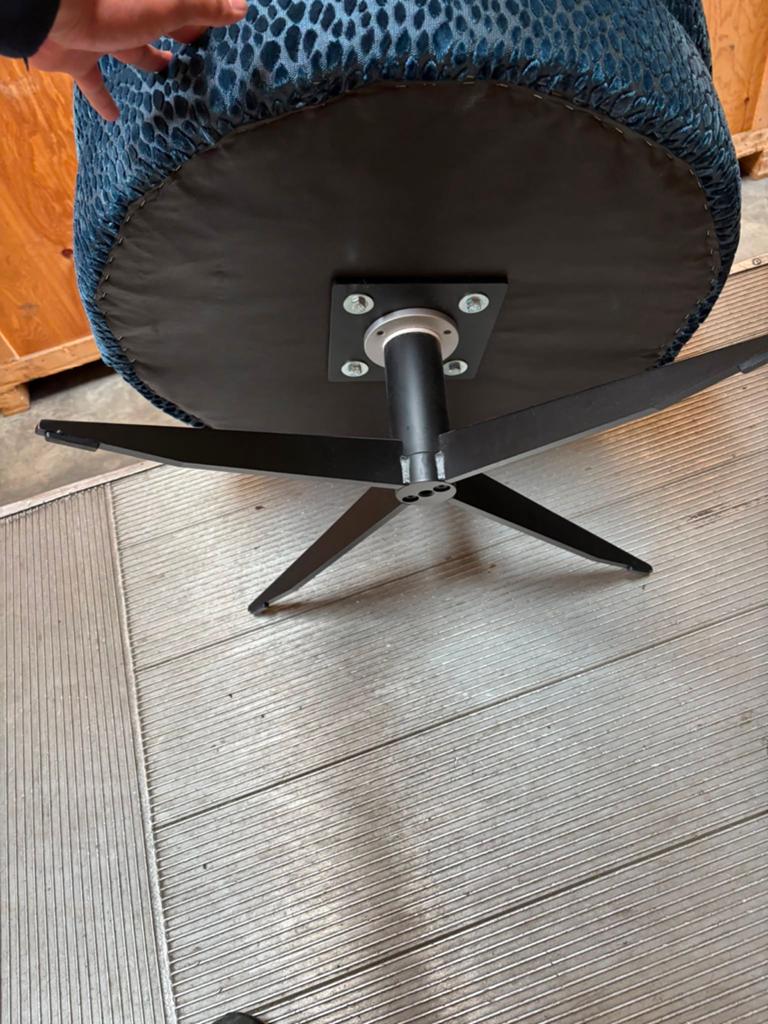 4 Set van 4 draaibare fauteuils met dierenprint, Huis en Inrichting, Stoelen, Gebruikt, Overige kleuren, Ophalen of Verzenden
