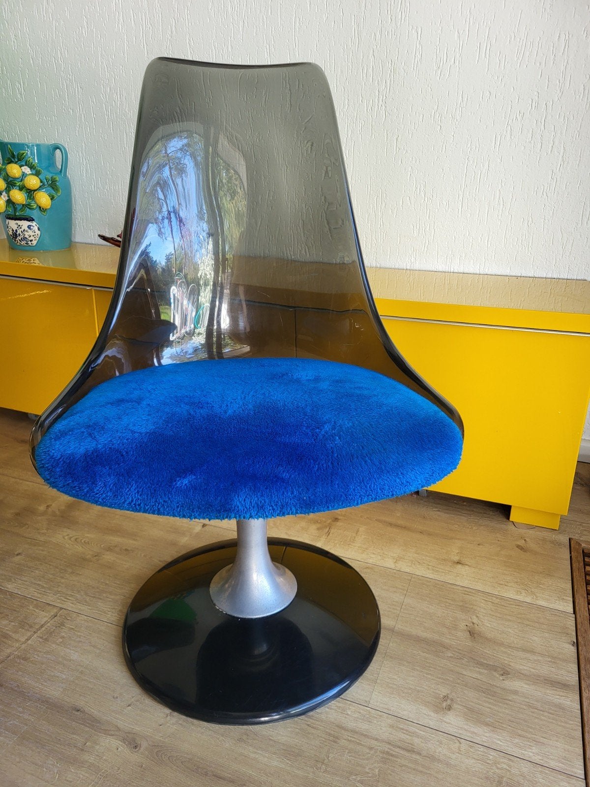 6 vintage Chromcraft Eetkamerstoelen met Glazen Tafel, Ophalen, Overige kleuren, Kunststof, Vijf, Zes of meer stoelen