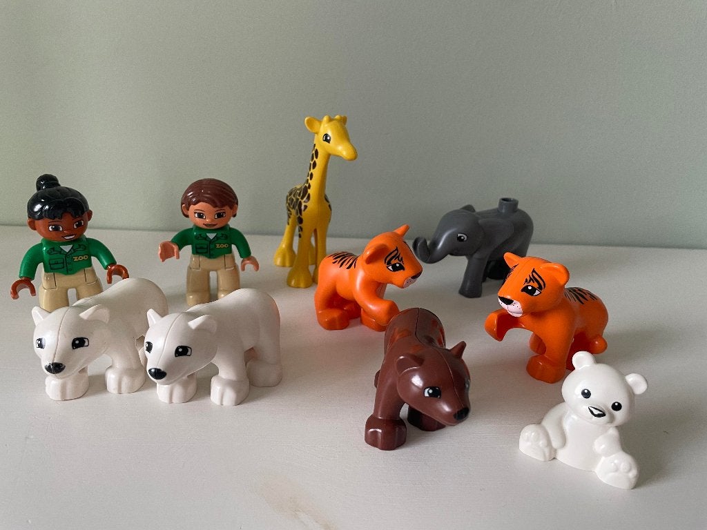 Duplo dierentuin dieren en poppetjes, Ophalen of Verzenden, Gebruikt, Duplo