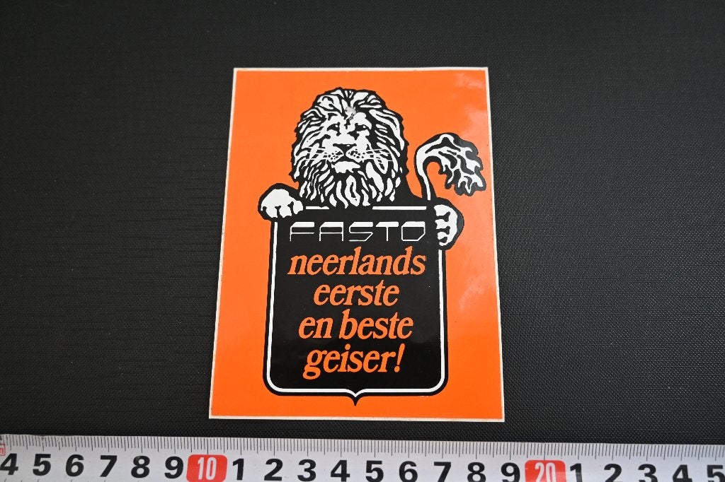 sticker FASTO neerlands eerste en beste geiser, Verzamelen, Ophalen of Verzenden, Zo goed als nieuw