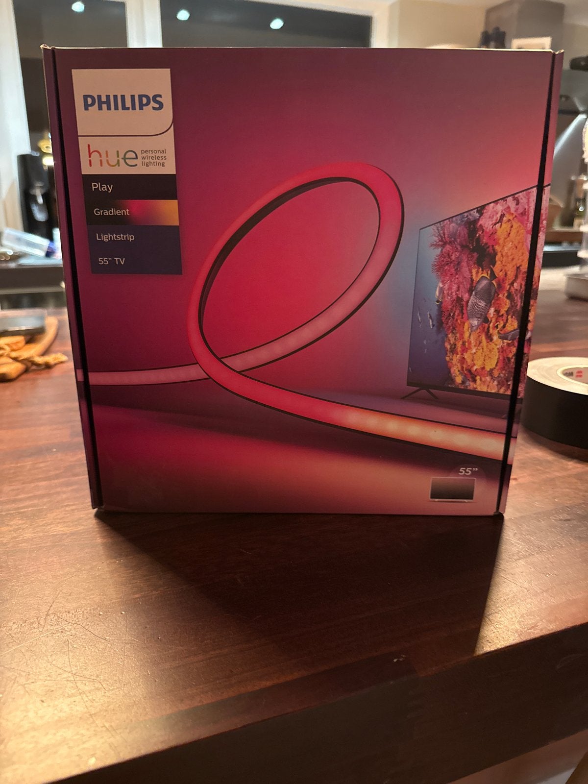 Philips Hue Play Gradient Lightstrip 55 inch TV, Kleur aanpasbaar, Ophalen of Verzenden, Zo goed als nieuw, Philips Hue