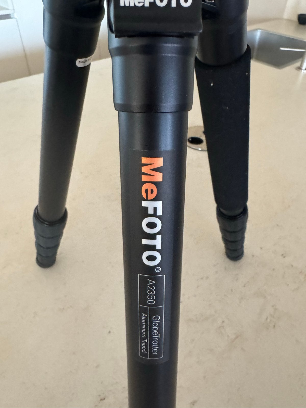MeFOTO GlobeTrotter A2350 Aluminium Statief met Balhoofd, Zo goed als nieuw, 150 tot 175 cm, Inclusief draagtas, Ophalen of Verzenden