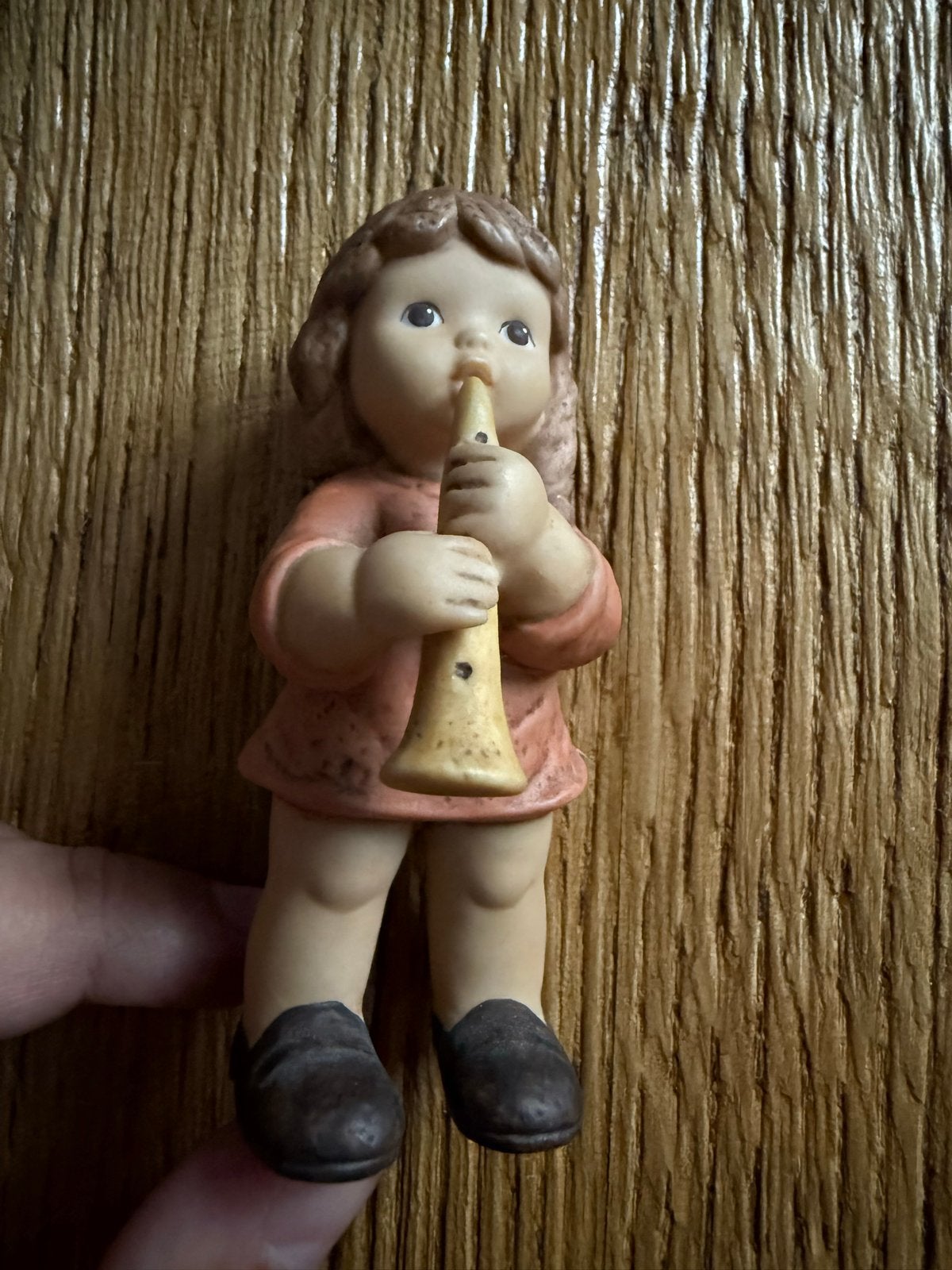 Vintage Goebel Limpke beeldje - Meisje met fluit, Verzamelen, Beelden en Beeldjes, Ophalen, Gebruikt