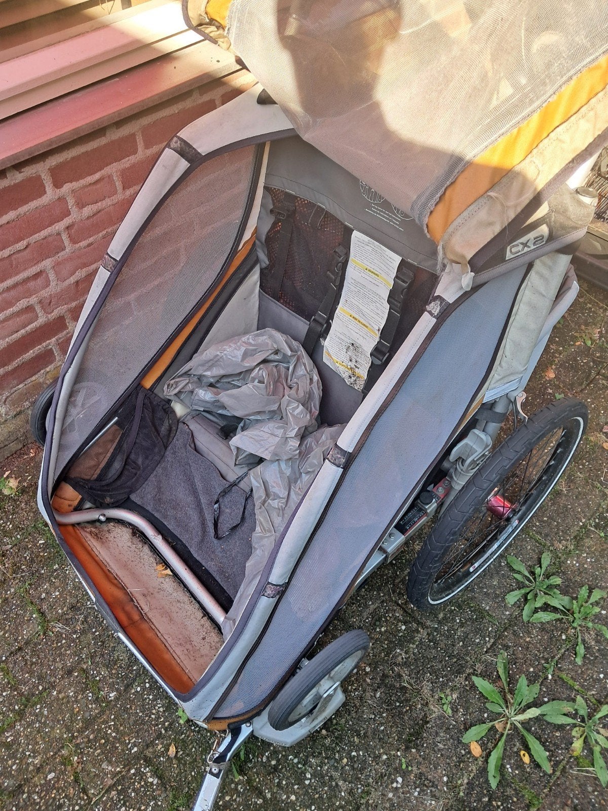 een kar voor kinderen in te veroveren achter de fiets, Ophalen, Gebruikt, Minder dan 20 kg, Opvouwbaar