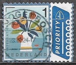 NL Internationaal 1 Echt Hollands - Vaas met tulpen - 2023, Verzenden, Na 1940, Gestempeld