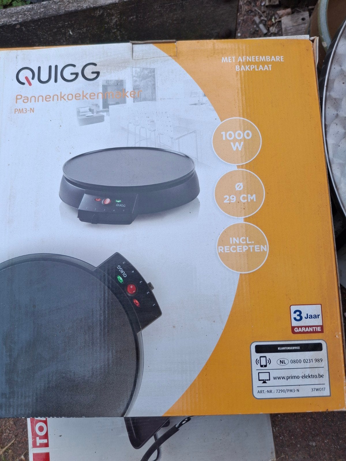 Quigg Pannenkoekenmaker PM3-N - Nieuw in doos, Minder dan 1 liter, Ophalen of Verzenden, Nieuw, 3 snelheden of meer