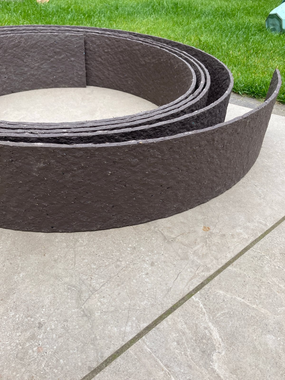 Ecolat borderrand donkerbruin, 9.5m lang, 14cm hoog, Tuin en Terras, Bielzen en Borders, Ophalen, Kunststof, 200 cm of meer, Zo goed als nieuw