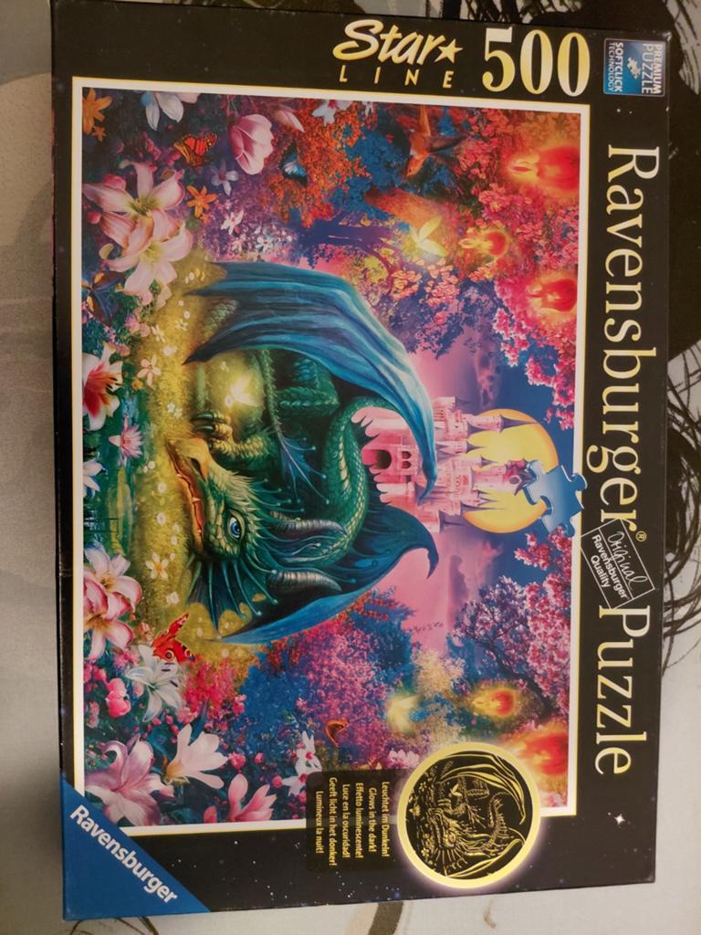 Ravensburger puzzel 500 stukjes draak, Ophalen of Verzenden, 500 t/m 1500 stukjes, Zo goed als nieuw