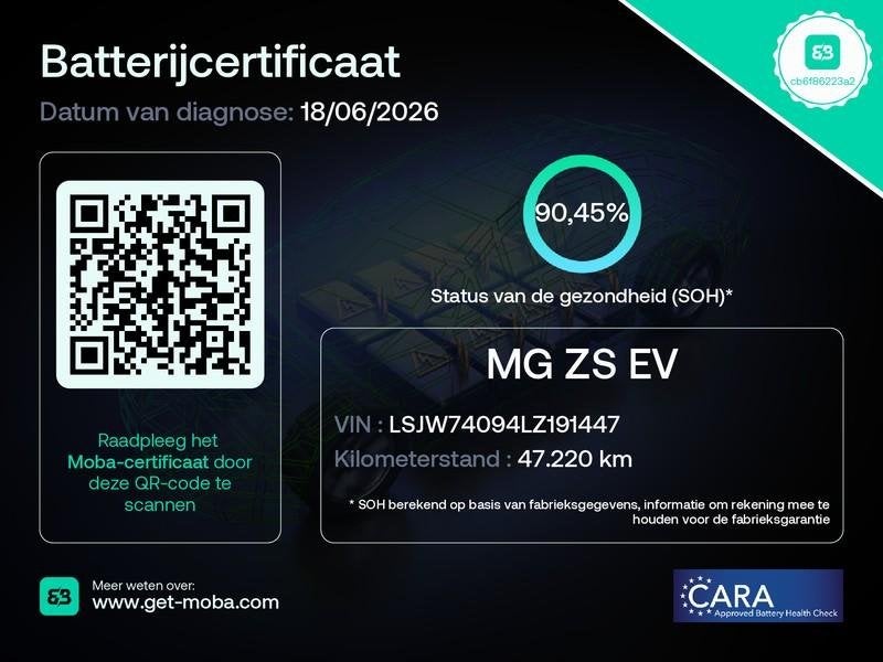MG ZS EV Luxury 45 kWh | Panoramadak | Stoelverwarming | Led, Auto's, MG, Gebruikt, 143 pk, 1507 kg, 263 km