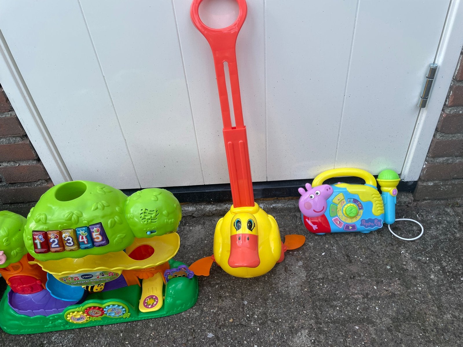 VTech Dierenpret Ballenboom, Peppa Pig Radio en Duw-eend, Ophalen, Gebruikt, Jongen of Meisje