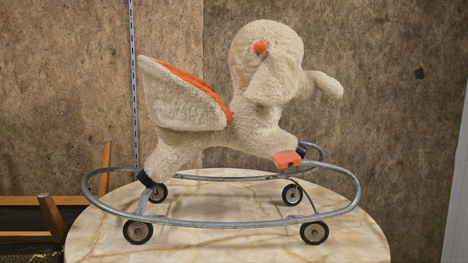 Retro Olifant op Wieltjes - Vintage Kinderspeelgoed, Ophalen, Gebruikt, Jongen of Meisje