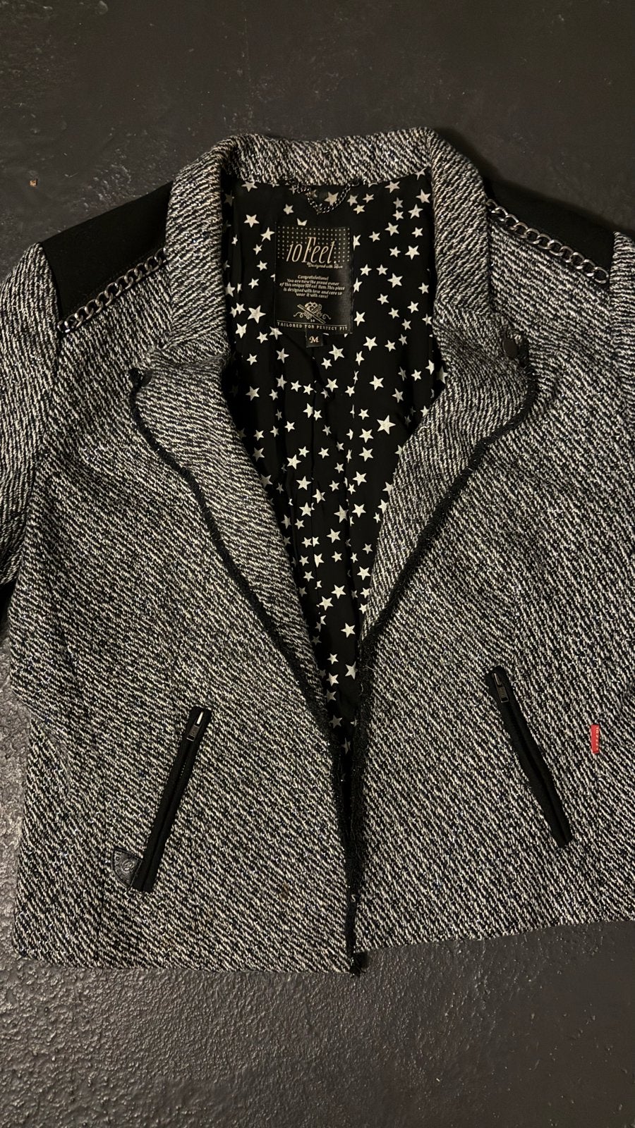 10 Feet blazer met sterrenprint voering, Maat 38/40 (M), Zwart, Ophalen of Verzenden, Jasje