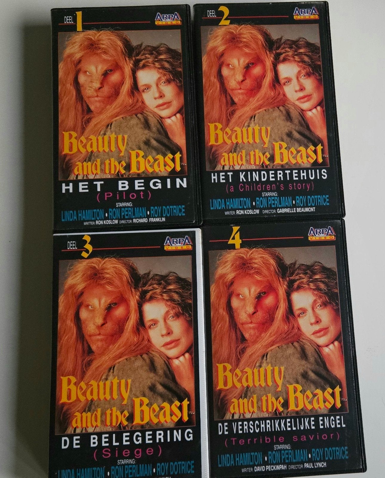 Beauty and the Beast VHS - Deel 1 t/m 4 (ARPA Video), Alle leeftijden, Ophalen of Verzenden, Gebruikt, Drama
