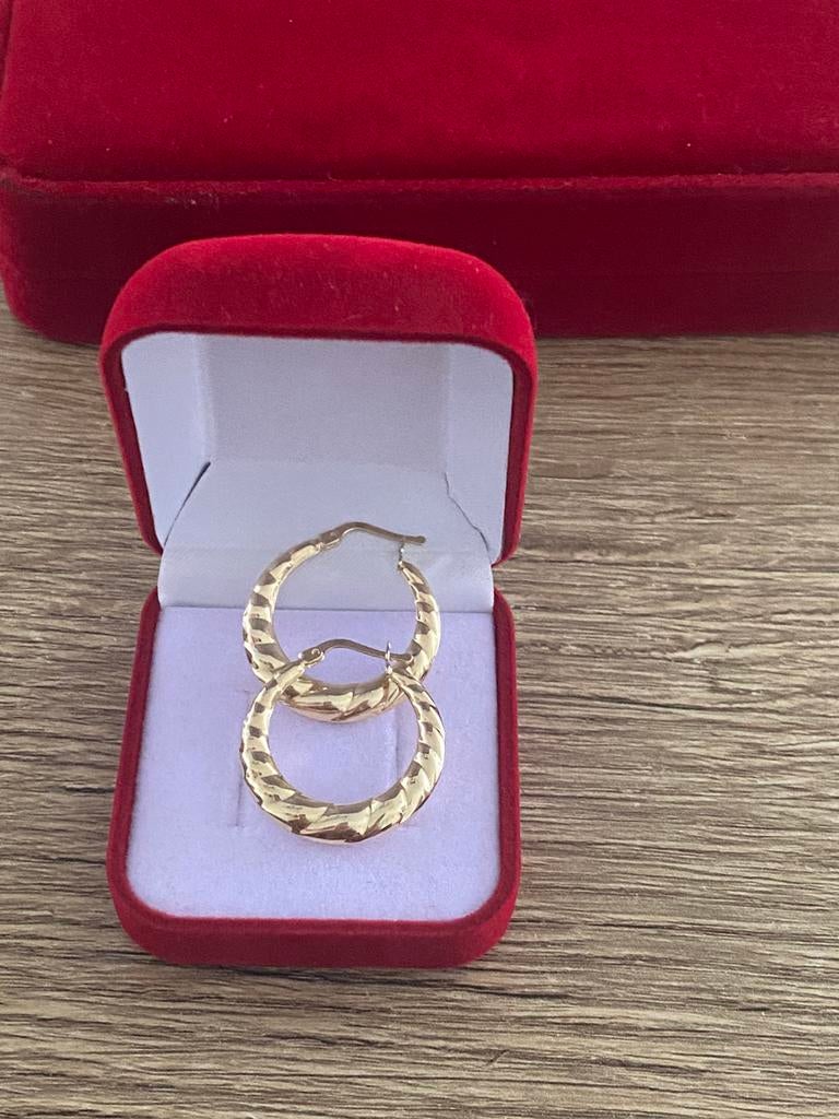 14 karaat gouden oorbellen gemerkt 585, Ophalen of Verzenden, Nieuw, Goud, Goud