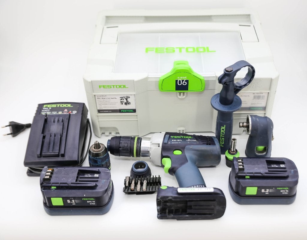 festool pdc 18/4 li 5,2-set xl Quaddrive 768172, Gebruikt, Ophalen of Verzenden, Boor- en Schroefmachine, Variabele snelheid