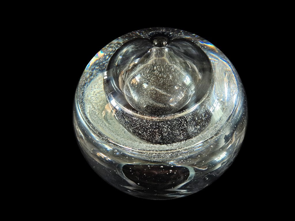 Prachtige vintage mondgeblazen Kosta Boda design galaxy vaas, Huis en Inrichting, Ophalen of Verzenden, Gebruikt, Glas