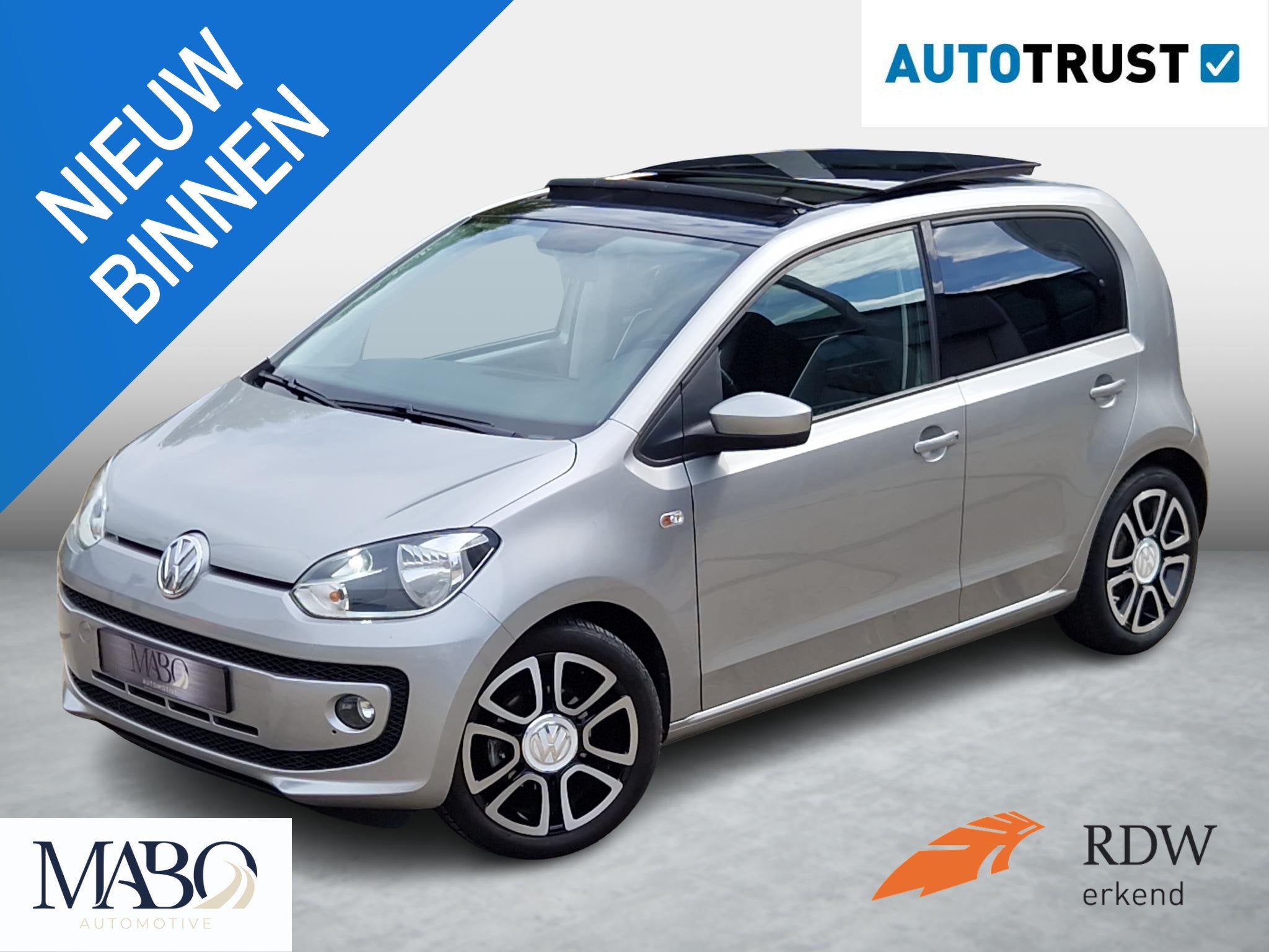 Volkswagen Up! 1.0 Groove Up! 75PK Pano|Stoelverw.|Leder|Par, Auto's, Volkswagen, Euro 5, Stof, Gebruikt, Met garantie (alle)