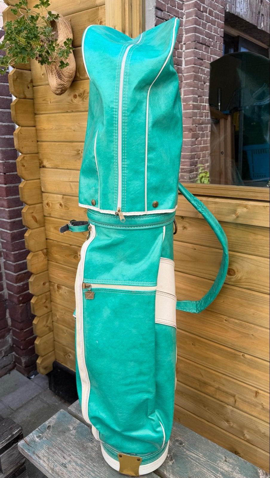 Vintage Wilson dames golftas - Groen/Wit, Sport en Fitness, Golf, Ophalen of Verzenden, Gebruikt, Tas, Overige merken