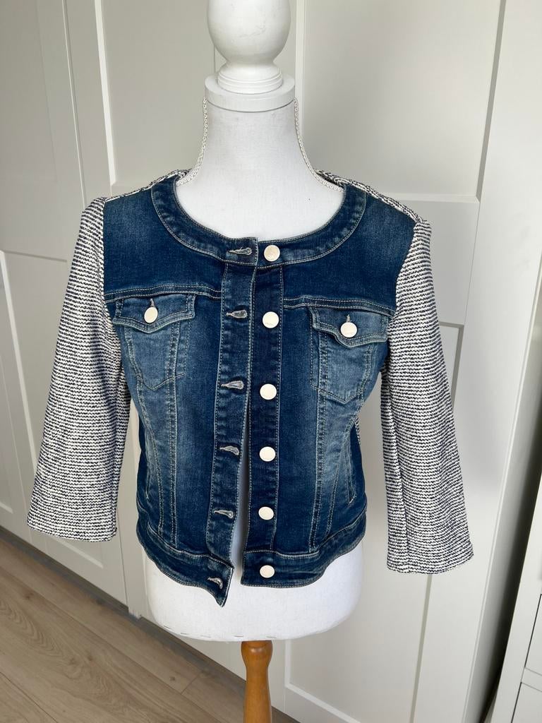 Spijker jack, kocca, M 36-38, Ophalen of Verzenden, Zo goed als nieuw, Maat 36 (S), Blauw