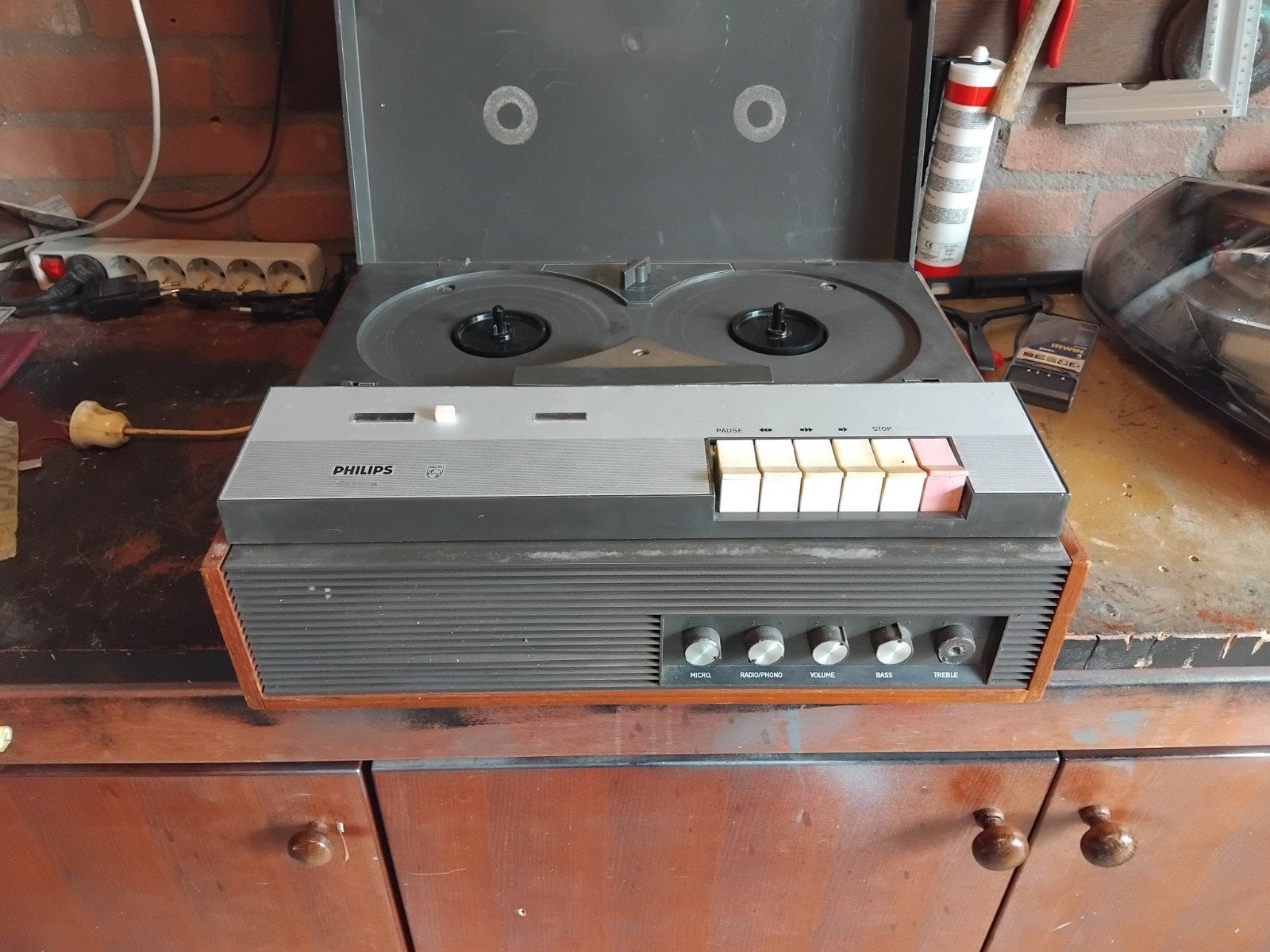 Philips EL3556A/00 Bandrecorder - Loopt langzaam, Audio, Tv en Foto, Bandrecorders, Ophalen, Defecte bandrecorder