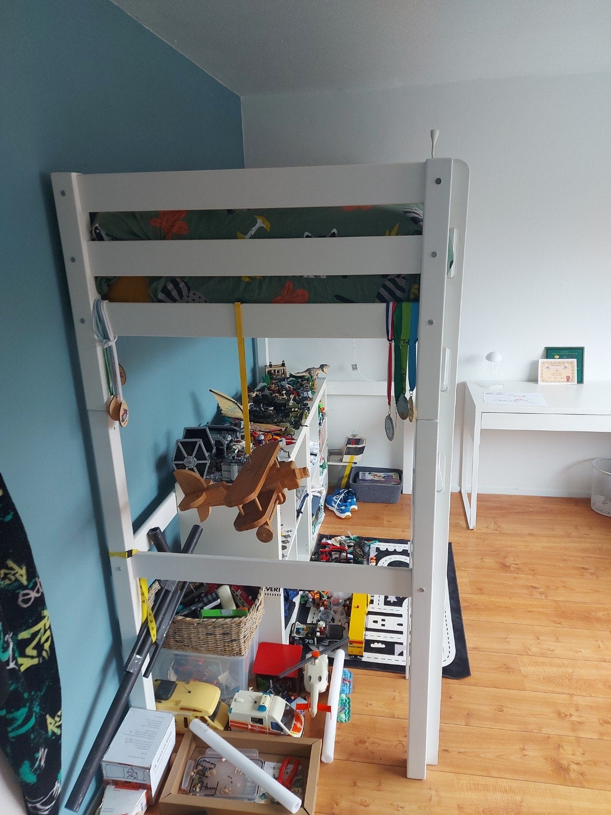 Hoogslaper TOLI wit, Huis en Inrichting, Ophalen, Eenpersoons, Zo goed als nieuw, 200 cm