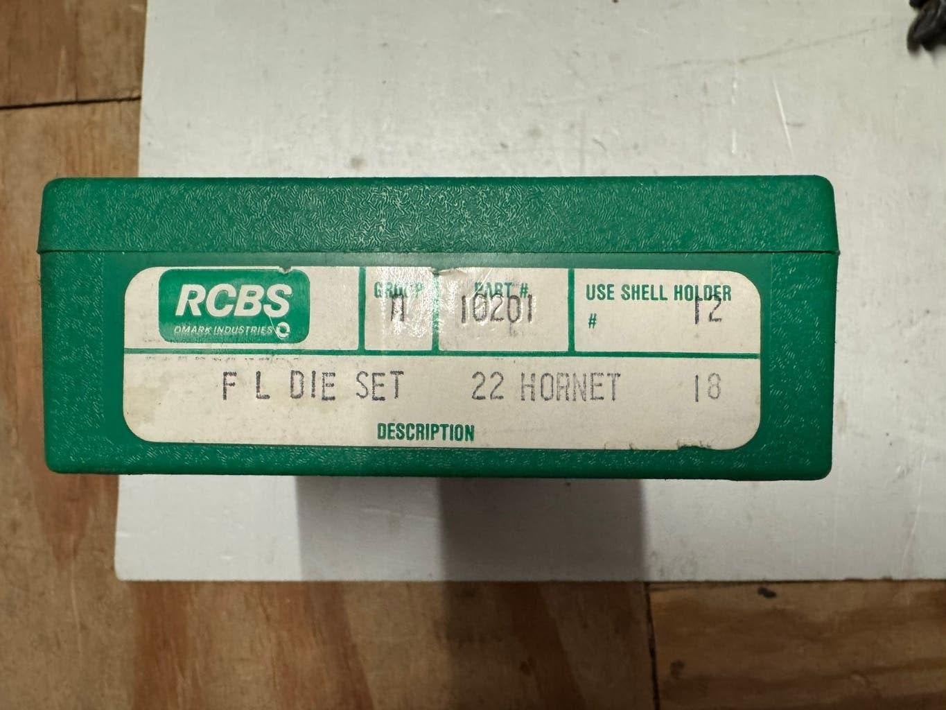 Rcbs die set .22 hornet, Ophalen, Zo goed als nieuw