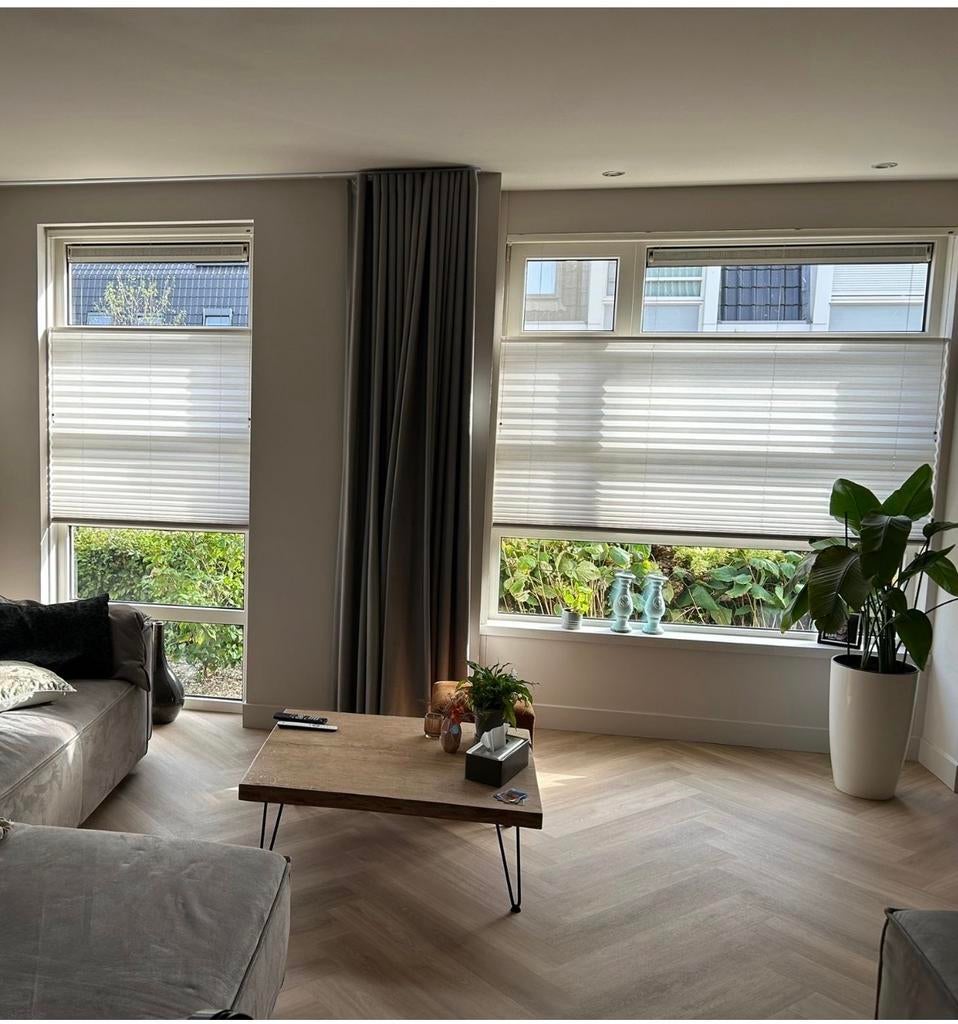 Luxaflex Plissé Shade 32 mm Semi-transp. 1 stuk 1937*1918mm, 150 tot 200 cm, Ophalen of Verzenden, Zo goed als nieuw, Crème