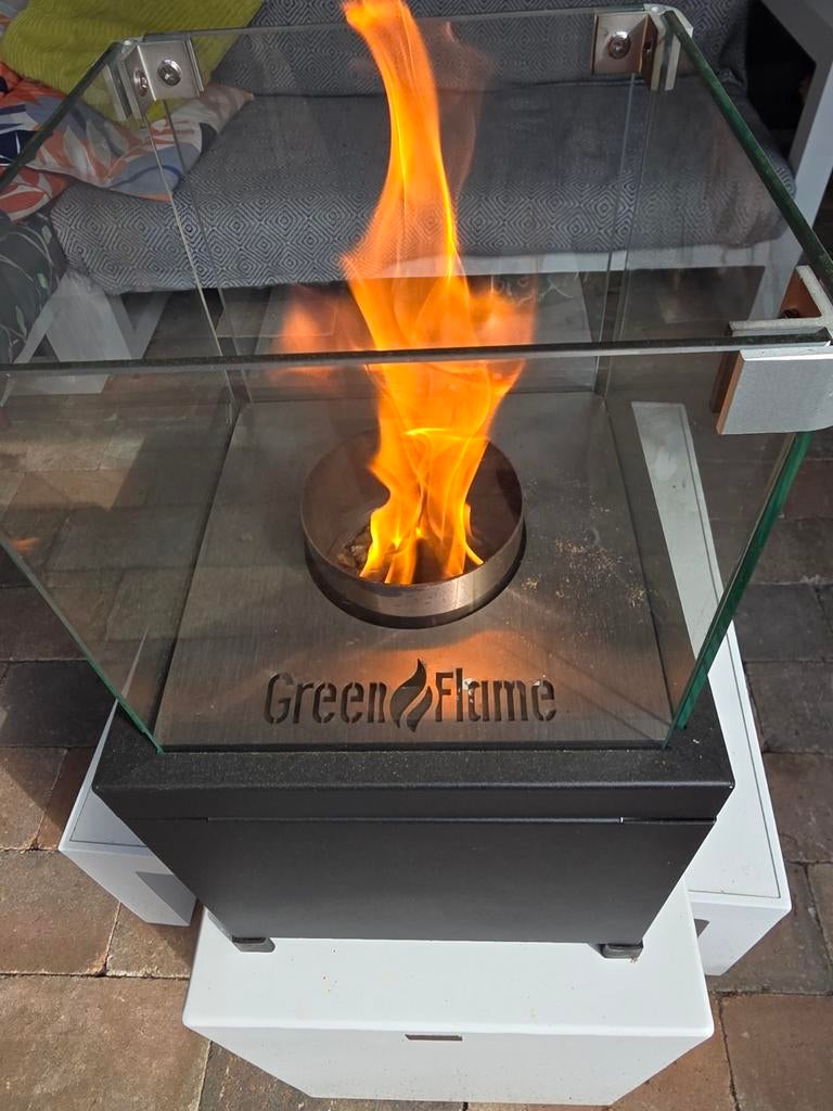 Greenflame Tuinhaard op pellets - Inclusief zak pellets, Ophalen, Zo goed als nieuw