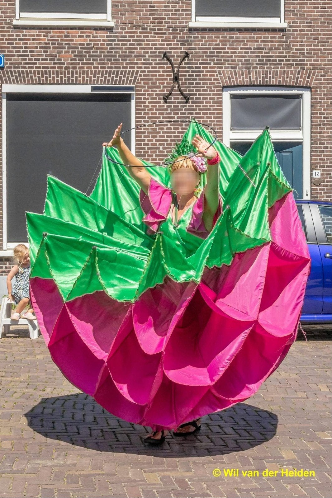 7 origamirokken/paraplurok en 1 roze pak handgemaakt, Ophalen, Maat 42/44 (L), Groen, Onder de knie