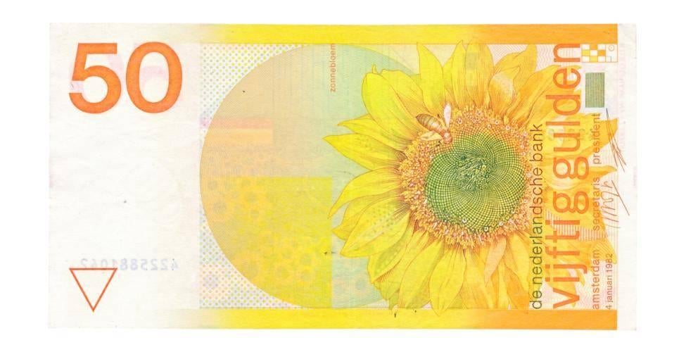 Nederland 50 Gulden 1982 Zonnebloem, Ophalen of Verzenden, 50 gulden, Los biljet
