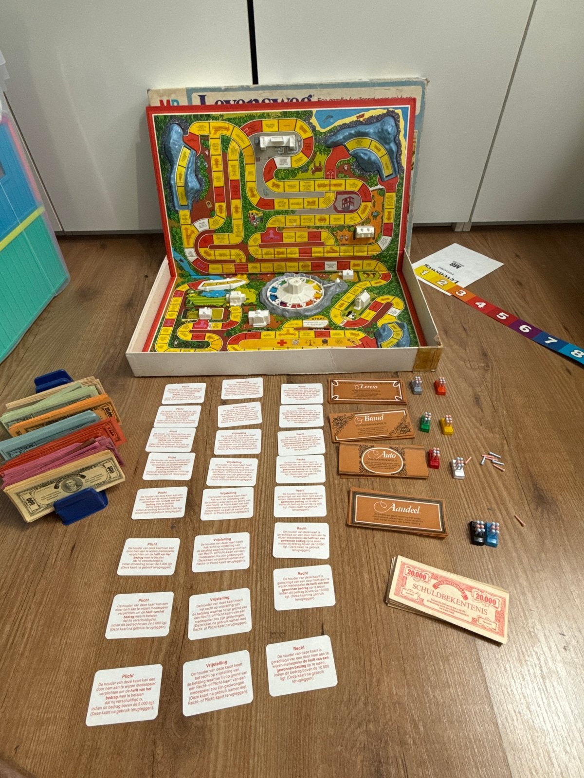 Vintage Levensweg Bordspel - Compleet en Uniek, Vijf spelers of meer, Ophalen of Verzenden, Gebruikt