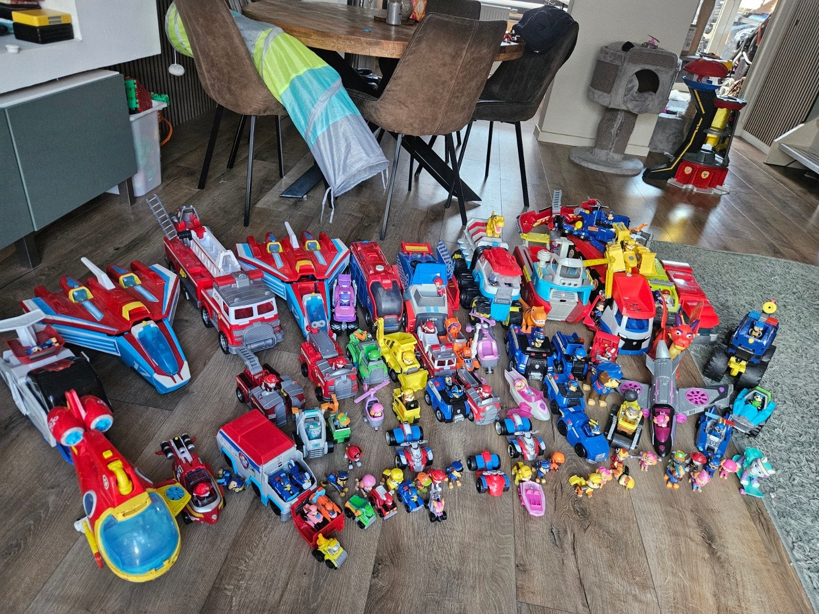 Grote Paw Patrol Collectie - Voertuigen en Figuren, Kinderen en Baby's, Ophalen, Gebruikt